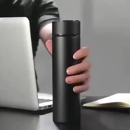 Stainless Steel Temperature Water Bottle Thermos, Double Wall Vacuum Intelligent Cup with LCD Smart Display (500 ML)